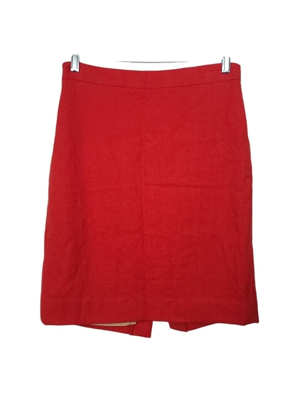 J. Crew Factory Red Wool Blend Pencil Skirt 2